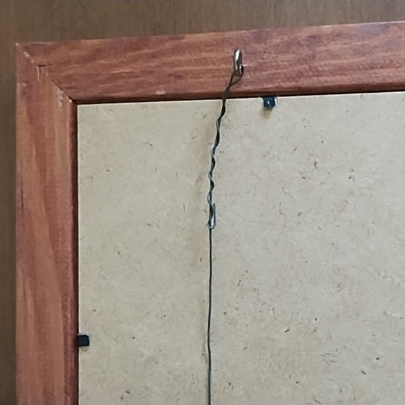 Cross Stitch NC Dogwood Branch Flowers Wood Frame Hand Crafted Brown White Green - Picture 7 of 7